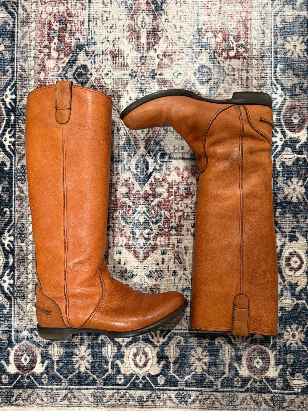 Madewell Cognac Leather Over-the-Knee Riding Boots